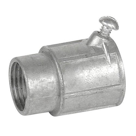 Southwire EMT Coupling, 1/2 in, Set Screw, Die Cast Zinc OF694